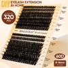 Lash Clusters Wispy 60D Cluster Eyelash Extensions 320pcs Individual Natural