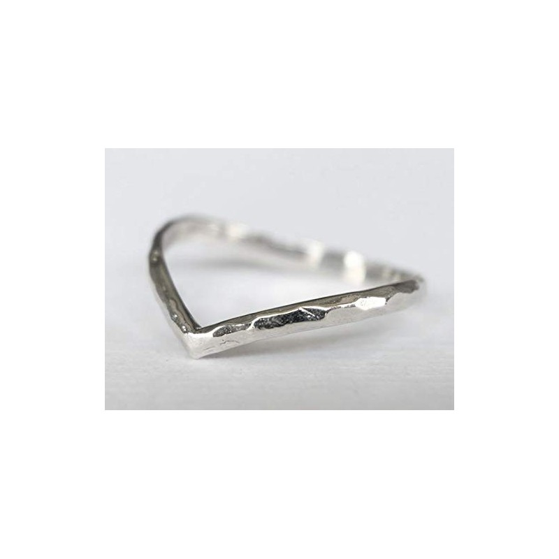 Sovats Ladies Chevron Hammered Thumb Ring, Sterling Silver