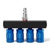 TAISHER 4-Way Straight Air Manifold 5 Ports Aluminum Industrial Pneumatic