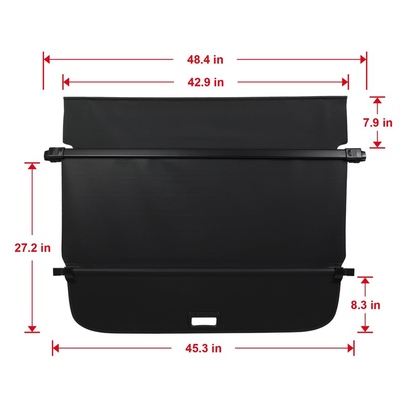 Retractable Rear Cargo cover - Compatible with 2023 2024 2025