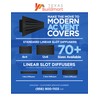 BUILDMART - 10x6 Modern AC Vent Cover - Decorative Black