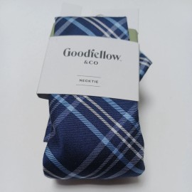 Goodfellow & Co Mens Classic Slim Neck Tie Blue Grey Print-New With Tag was19.99