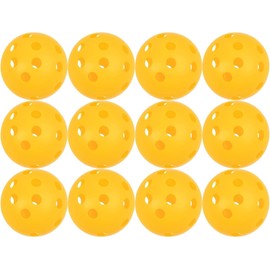 12 Pack Plastic Baseballs for Adults, Sports Training Equipment, T-Ball, Yellow (3 in)