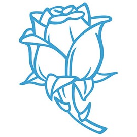 Rose Garden Carolinae Flower it Bears Plant Vinyl Decal Sticker (RS-01) (Light Blue, 12 inches x 9 inches)