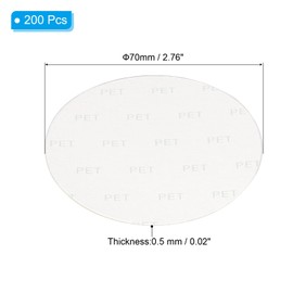 PATIKIL 70mm/2.76" Aluminum Foil Cap Liner, 200 Pack Resistant Tamper Induction Heat Sealer Sealing Liners for PET Bottle Jar Lid