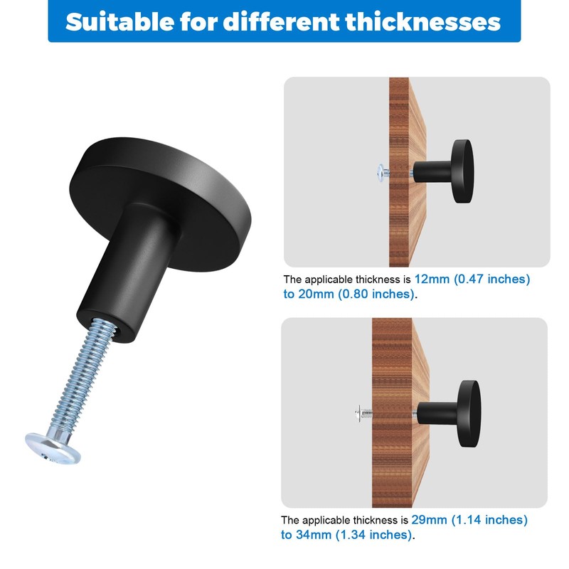 Chuner Set of 20 Metal Cabinet Knobs, with 20 Short