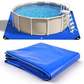 COZYDIG 10x10FT Swimming Pool Ground Cloth,Square Pool Liner Pad for Above Ground Pools, Heavy-Duty Under Pool Padding for Pool Bottom, Prevents Punctures,Weed Barrier,Extends Liner Life