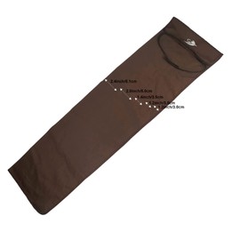 EUPHENG Cotton Cloth Fly Fishing Rod Sleeve Cover Pole Sock Glove Protector Bag Pouch with 5 Compartments (8'0''-8'6'' 4sec with Extra tip, Milk)