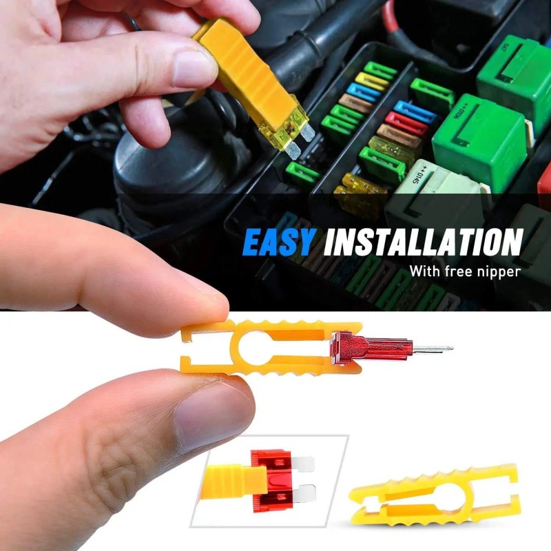 Nilight 120Pcs Standard Blade Fuse Set With 10Pack 14AWG ATC/ATO