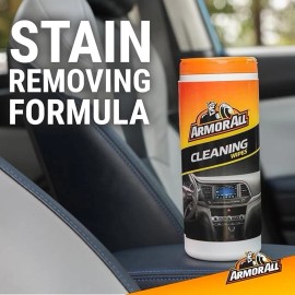 Unbranded Armor All Car Cleaning Wipes, Wipes for Car Interior and Car Exterior, 90 Wipes
