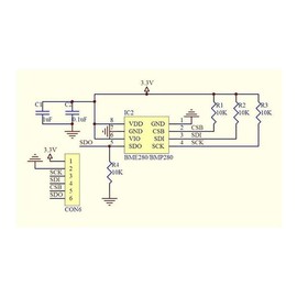 Atmospheric Pressure Sensor, 4 Pcs BMP280 Precision Digital Barometric Pressure Temperature Sensor Board Module for Outdoor Navigation Weather Stations