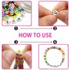 TOAOB 100pcs Vowel Letter Beads 4x7mm White Acrylic Alphabet Beads