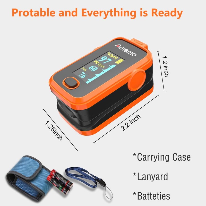 Pulse Oximeter,OLED Display Oxygen Monitor Fingertip,Blood Oxygen Saturation Monitor(SpO2) with