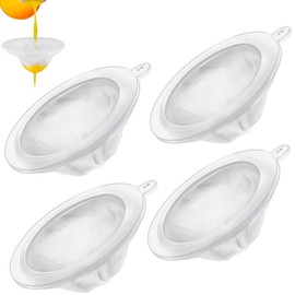 4 Pieces 200 Mesh+400 Mesh Filter Food Filter Strainer Sieve Household Separator for 5 Inch Kitchen Funnel Filtering Juice Coffee Milk Oils Wine
