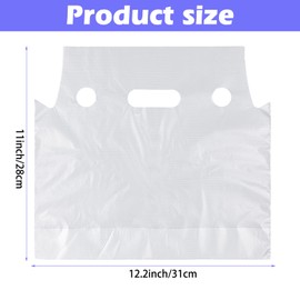 Nodaaiie Nodaaiie 250 Pcs Clear Handle Drink Carrier Bags, 12.2 x 11 Inch Plastic 2-Cup Holder for Beverage Coffee Juice Delivery Take Out