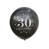 Happy 30th birthday balloons-Party Decor - Celebration Pack of (Black.Goldand