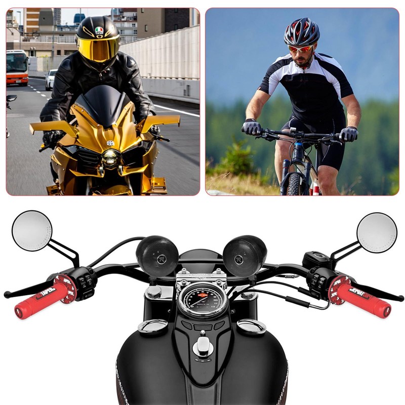 KYSUN 1 Pair Rubber Handlebar for Motorcycle, 22mm/24mm Motorcycle Handlebar