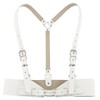 White Fang BT484 Women's Harness, Leather, Suspender Girdle, Chest Strap,