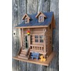 Home Bazaar Log Cabin Bird House, Handcrafted Wooden Outdoor Birdhouse