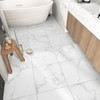 WESTICK White Peel and Stick Floor Tile Bathroom Waterproof Marble