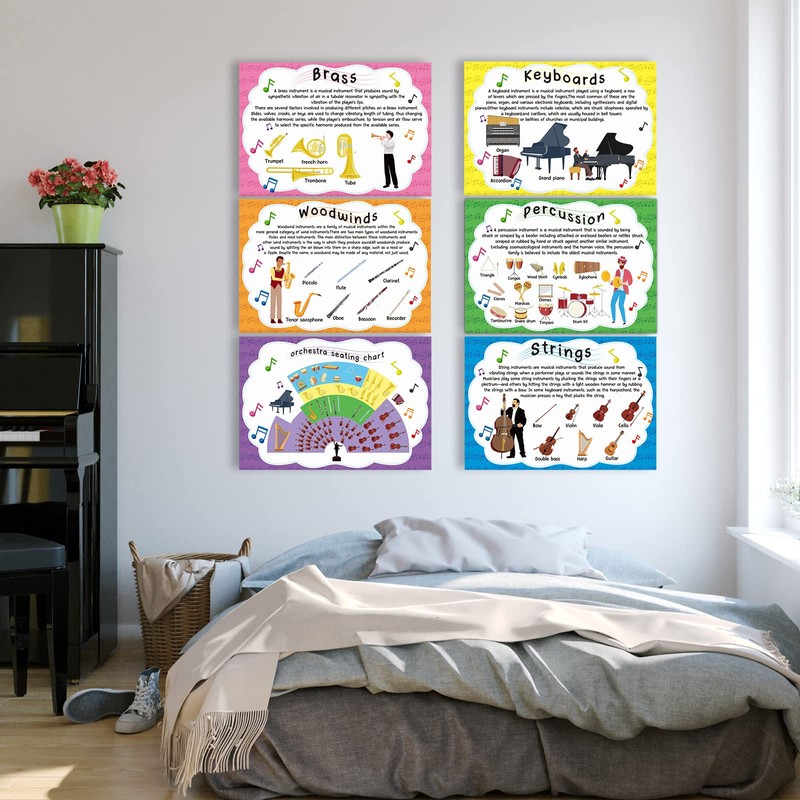 Music Posters Musical Instruments Bulletin Board Set Orchestra Posters for