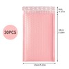 Chovbe 30 Pcs Padded Envelopes, Pink Bubble Mailers 13x18cm Outer