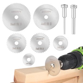 Coptiner 6 Pieces High Speed Steel Blades for Rotary Tool HSS Circular Saw Blades with 2 Shank PVC Sanitary Internal Cutter Cutting Discs Set for Cutting Wood, Plastic, Metal