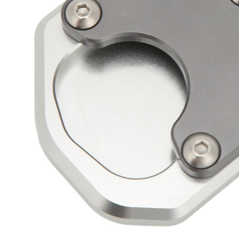 Motorcycle Side Stand Extension Plate Aluminum Alloy Gray Rustproof Replacement