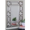 Northlight 29.5" Gray Framed Geometric Openwork Rectangular Wall Mirror