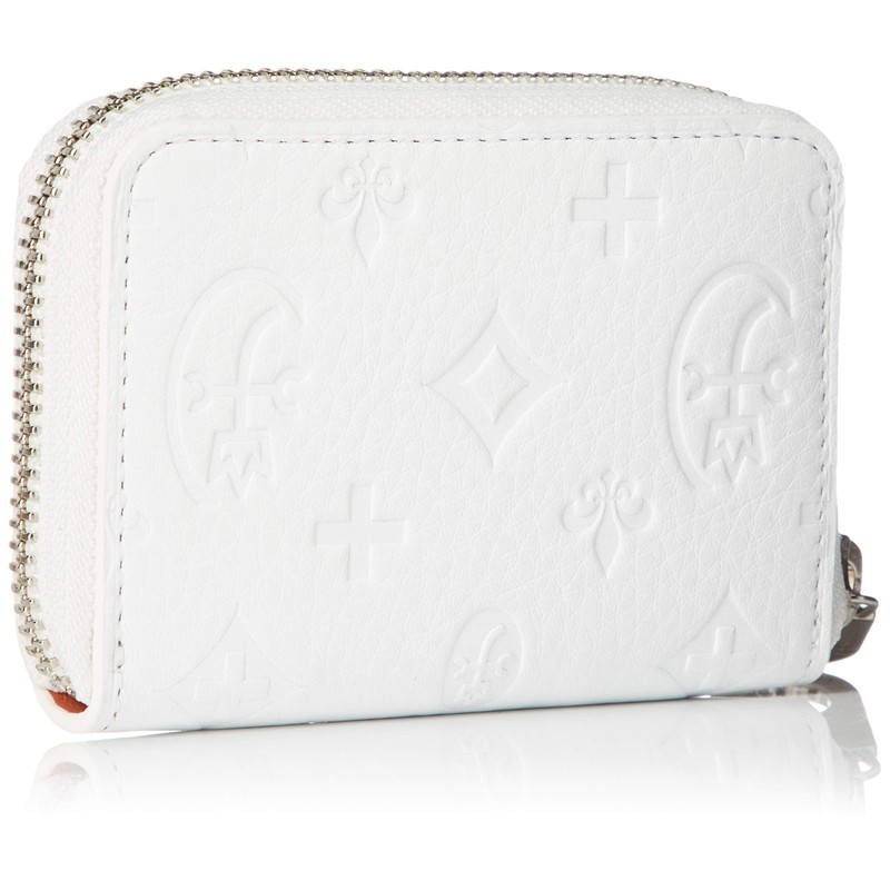 Castelbajac 61611 Coin Purse, Marcel Accessories, Round Zipper, white