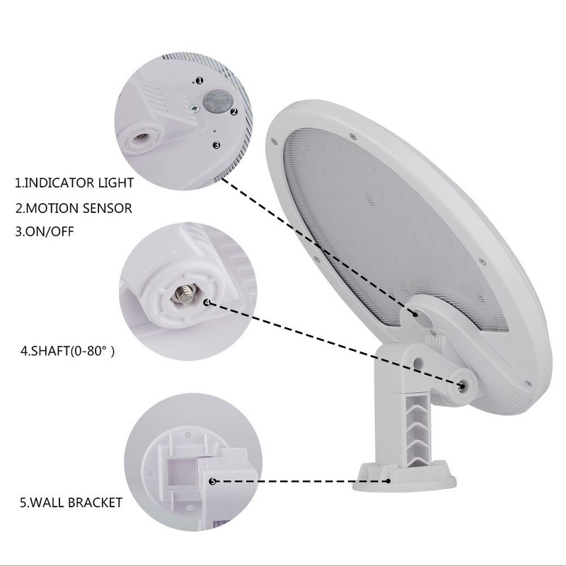 eLEDing EE805 56 LEDs Super Bright Solar Powered Motion Activated