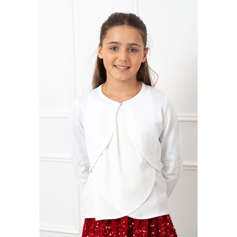 Bolerose Girls' Long-Sleeved Bolero Sparkle Cardigan -