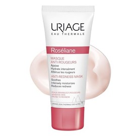 Uriage Roséliane Anti-Redness Face Mask 40ml - Soothes Sensitive Skin Prone to Redness - Creamy Moisturizing Mask With Ginseng - Long-Lasting Comfort - Floral Scent - Non-Comedogenic
