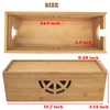 Cable Management Box,Bamboo Cable Management Box,Cord Management Box for Desk,