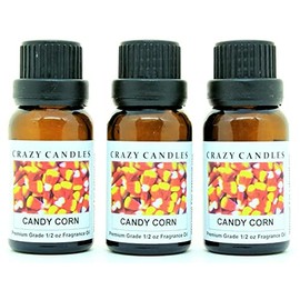 Candy Corn (Made in USA) 3 Bottles 1/2 FL Oz Each (15ml) Premium Grade Scented Fragrance Oil