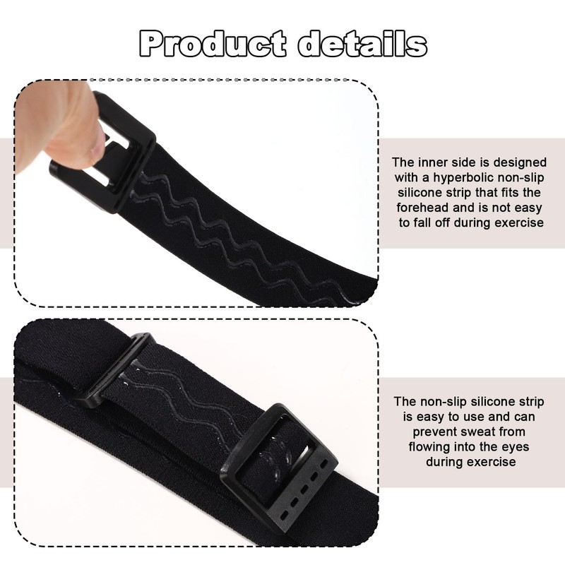 Tinoaly Elastic Headlamp Strap, Headlamp Strap Replacement Comfortable Headband Band