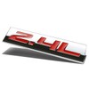 Auto Dynasty Chrome Finish Metal Emblem 2.4L Badge, (Red Letter)