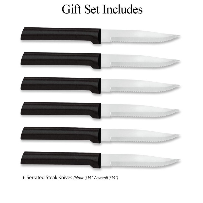 RADA Cutlery 6-Piece Serrated Steak Knife Gift Set (S6S), Stainless