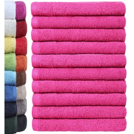 NatureMark Pack of 10 Face Cloths 100 % Cotton Terry Cloth Soap Cloths Size 30 x 30 cm Terry Cloth Flannels in Pack of 10