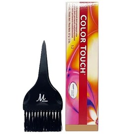 Color Touch 8/71 Light Blonde/Brown Ash Hair Color 2 Oz and M Hair Designs Tint Brush (Bundle)