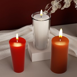 2 Pack 3 * 6' - 6 Inch Long Pillar Mold 3 Inch Dia Width Candle Silicone Wave Spiral Candle Mold - Silicone Resin Casting Molds for Candle & Resin & Soap Craft Supplies