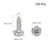 uxcell Phillips Hex Washer Self Tapping Screws, M3 x 10mm