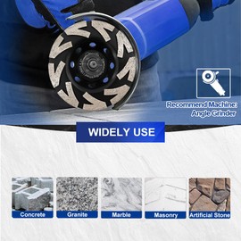 SHDIATOOL Diamond Grinding Cup Wheel - 115mm Angle Grinder Wheel with 22.23mm/15.875mm Reducer Washer for Grinding on Concrete Granite Marble Masonry Brick