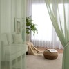 MIULEE Sheer Voile Curtain with Eyelets, Transparent Look, Window Curtain