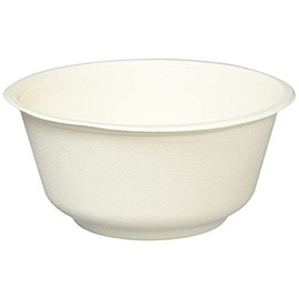 Nagao 3289668 Disposable Paper Tableware Bowls, 6.5 inches (16.5 cm), Set of 25, White