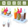 12 Ice Lolly Moulds, Ice Lolly Moulds with Plastic Sticks,