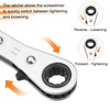 sourcing map Double Box End Reversible Ratcheting Wrench 11mm x