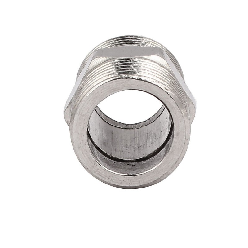 uxcell® M20 Male Thread Stainless Steel Hex Nipple Tube Pipe