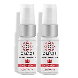 OMAZE Mist N Go Refresh Toilet Spray - Bathroom Spray Odor Eliminator - Toilet Smell Eliminator Deodorizer - Bathroom Smell Good Spray Women Men Odor Neutralizer Spray Fresheners - Blossom, Pocket Size (0.68oz x2)