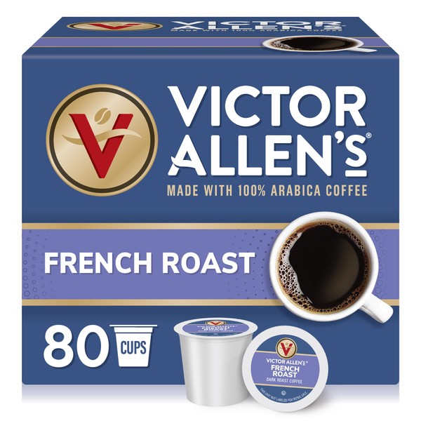 Victor Allen's Coffee French Roast, Dark Roast, 80 Count, Single